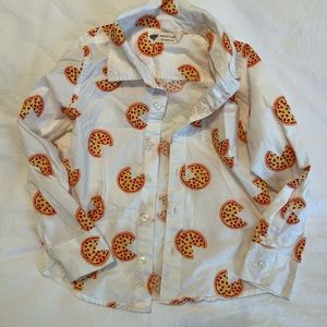 Monica + Andy long sleeve pizza shirt kids size 5T
